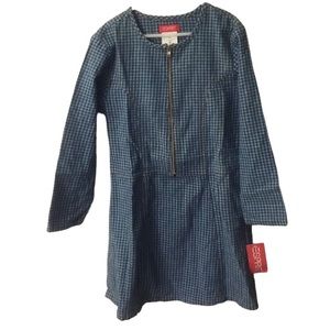 ESPRIT KIDS Navy & White Gingham Dress Girls